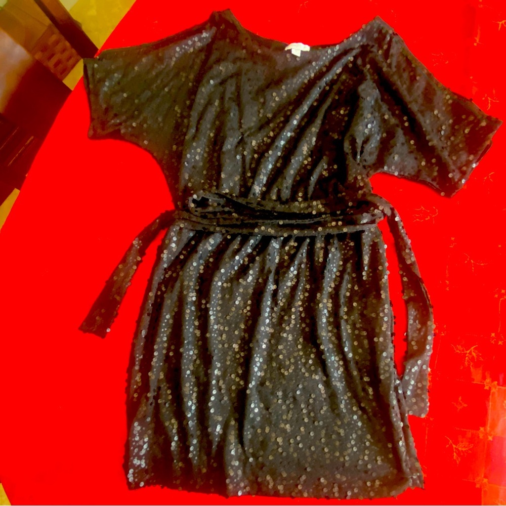 New York & company black sequins dress